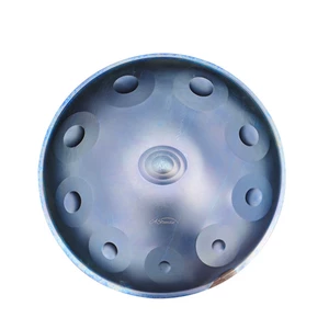 AS TEMAN 22" Steel Tongue Drum Handpan Hand Drums 10 Notes Material Percussion Instrument Free HandPan Stand
