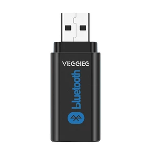 Veggieg USB Car bluetooth5.0 Adapter Audio Receiver Transmitter Wireless bluetooth Dongles 3.5mm Aux Jack Hands-Free UB-