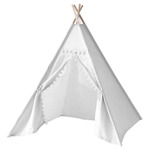 1.35M-1.8M Baby Tents Teepee Durable＆Quality Cotton Canvas Triangle Tent Kids Playhouse Pretend Indoor/Outdoor Play Tent