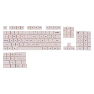 124 Keys Milk PBT Keycap Set Sublimation XDA Profile English/Japanese Custom Keycaps for Mechanical Keyboard