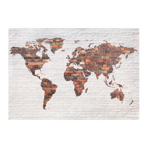 Veľkoformátová tapeta Bimago Brick World Map, 400 x 280 cm