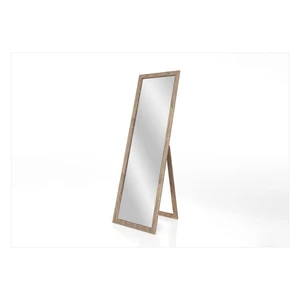 Stojacie zrkadlo s hnedým rámom Styler Sicilia, 46 x 146 cm