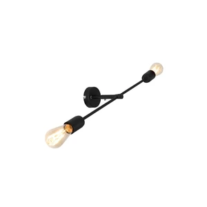 Čierna nástenná lampa na 2 žiarovky Custom Form Twigo, šírka 60 cm