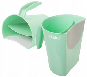 Akuku Hrníček ke koupání, mytí hlavičky - mátový, šedý