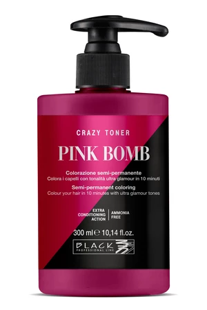 Farebný toner na vlasy Black Professional Crazy Toner - Pink Bomb (ružový) (154014) + darček zadarmo