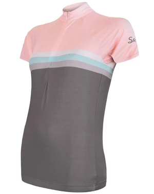 Women's cycling jersey Sensor Cyklo Summer Stripe Grey/Pink