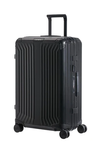 Samsonite Hliníkový cestovní kufr Lite-Box Alu M 71 l - černá