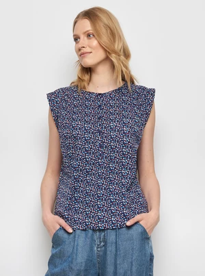 Red-blue patterned blouse Tranquillo Lamin