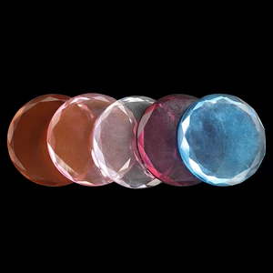 Round Crystal Jade Stone Holder High Qulity Colorful Eyelash Extension Glue Adhesive Stereo Glass Pallet Grafting Makeup Tools