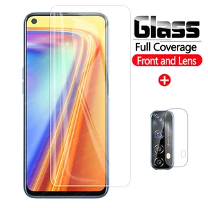 2 in 1 Camera Glass For Oppo Realme 7 Screen Protector Tempered Glass On Real me 7 Realme7 RMX2155 Protective Lens Film