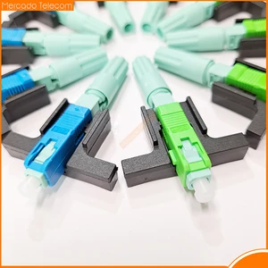 New SC APC UPC Fiber Optic Connector 58mm Single-Mode Optical Fast Connector FTTH Cold Connector Tool Fiber Quick Connector LX58