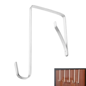 5pcs Iron Adjustable Over The Door Hooks for Bathrooms Wardrobes Bedrooms Cloakrooms Offices