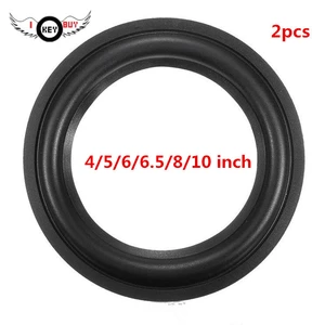 2pcs 4/5/ 6 / 6.5/ 8/10 inch Speaker Repair Accessories Foam Edge Ring / Rubber Edge Midrange Subwoofer DIY Parts
