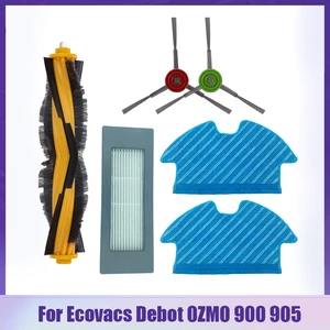For Ecovacs Debot OZMO 900 905 DN55 Robot Vacuum Cleaner Roller Brush Side Brush Hepa Filter Mop Cloth Rags Parts Replacement