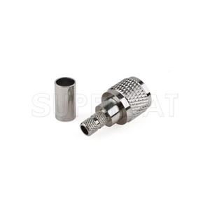 Superbat Mini-UHF Male Crimp Straight RF Coaxial Connector for RG58 LMR195 RG142 Cable