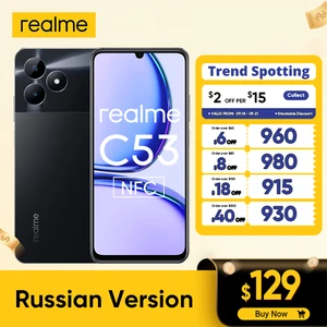 realme C53 6GB 128GB Octa Core Ultra Slim 33W SUPERVOOC Charge 5000mAh Battery 50MP AI Camera 6.74" HD 90 Hz Screen NFC