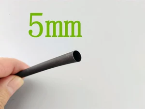 1 Meter/lot 2:1 Black 5mm Diameter Heat Shrink