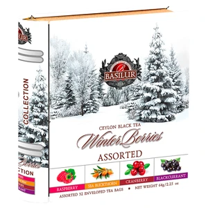 BASILUR Winter berries book assorted černé čaje 32 sáčků