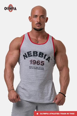 Nebbia Old-school Muscle tílko 193 light grey XXL