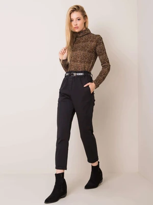 Black trousers with high waist