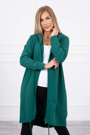 Oversize print cardigan green