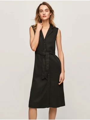 Black Ladies Shirt Dress Pepe Jeans - Women