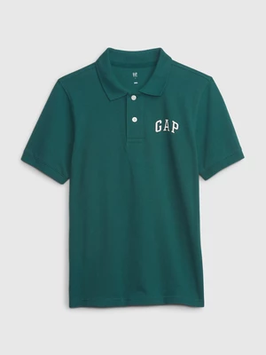 Petrolejové chlapčenské polo tričko s logom GAP