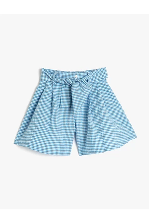 Koton Shorts Belt Detailed Pleated High Waist