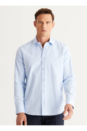Altinyildiz Classics Slim Fit Classic Collar Light Blue Men Shirts