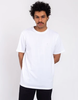 Knowledge Cotton LOKE badge tee 1010 Bright White M