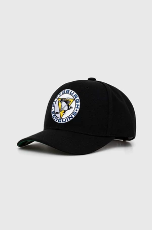 Šiltovka Mitchell&Ness NHL PITTSBURGH PENGUINS čierna farba, s nášivkou