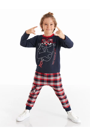 Denokids Rap Plaid Hip-hop Pants Set