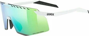 UVEX Pace Stage CV White Mat/Mirror Green Lunettes vélo