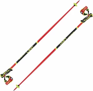 Leki WCR SL 3D Bright Red/Black/Neonyellow 135 cm Ski-Stöcke
