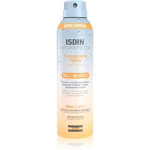 ISDIN Transparent Spray Wet Skin transparentný sprej na opaľovanie SPF 30 250 ml