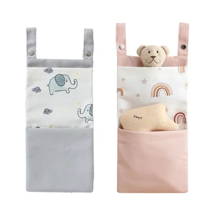 Durable Baby Bed Diaper Bag with Multiple Pockets, Versatile Infant Bed Hanging Nappy Bag Wipes Organizers for Essential 0