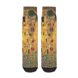 Gustav Klimt Oil Painting Kiss Straight Socks Male Mens Women Summer Stockings Polyester Harajuku
