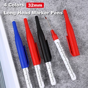 32MM Large Capacity Long Head Markers Woodworking Bathroom Decoration Multi-purpose 3/1Pcs Deep Hole Marker Pens Art Supplies