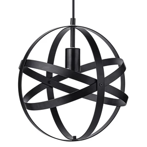 KINGSO Vintage Industrial Pendant Ceiling Light Fitting, Metal Globe Chandelier Pendant Light Shades Suspended Hanging L