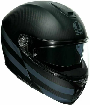 AGV Sportmodular Dark Refractive Carbon/Black 2XL Helm