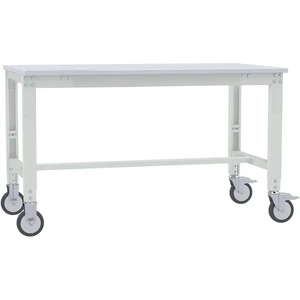 Manuflex AU7417.7035 Špeciálny mobilný pracovný stôl UNIVERSAL s plastovou doskou, ŠxHxV = 2000 x 800 x 752-972 mm  Farb