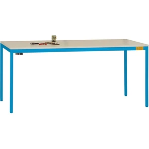 Manuflex LD1116.5012 ESD pracovný stôl UNIDESK s plastovou doskou, rám svetlomodrý RAL 5012, š xhxv = 2000 x 800 x 723-7