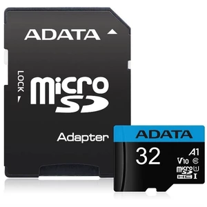 Pamäťová karta ADATA Premier Micro SDHC 32GB UHS-I (85R/20W) + adaptér (AUSDH32GUICL10A1-RA1) pamäťová karta micro SDHC • kapacita 32 GB • UHS-I • rýc