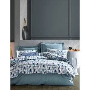 Modré obliečky na jednolôžko z ranforce bavlny Cotton Box Tory, 160 x 240 cm