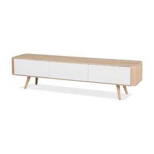 Televízny stolík z dubového dreva Gazzda Ena, 180 × 42 × 45 cm