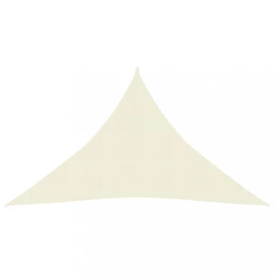 Stínící plachta trojúhelníková HDPE 3 x 3 x 3 m Dekorhome Krémová,Stínící plachta trojúhelníková HDPE 3 x 3 x 3 m Dekorhome Krémová