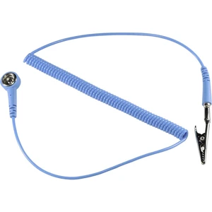 TRU COMPONENTS SpKL-4-244-SK ESD uzemňovací kábel   2.44 m tlačidlo 4 mm, krokosvorka