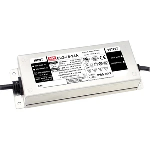 Mean Well ELG-75-24B-3Y LED driver  konštantné napätie, konštantný prúd 75.6 W 3.15 A 12 - 24 V/DC stmievateľný, PFC spí
