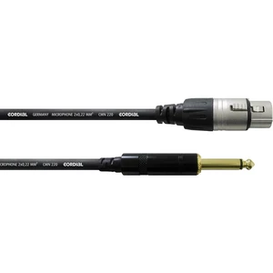 Cordial CCM 10 FP XLR prepojovací kábel [1x XLR zásuvka - 1x jack zástrčka 6,35 mm] 10.00 m čierna
