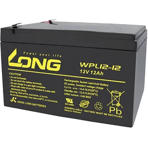Long WPL12-12 WPL12-12 olovený akumulátor 12 V 12 Ah olovený so skleneným rúnom (š x v x h) 151 x 93 x 98 mm plochý kone